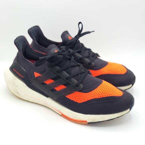 Adidas Ultraboost 21 Running FZ2559 Black Orange men\'s Size 11